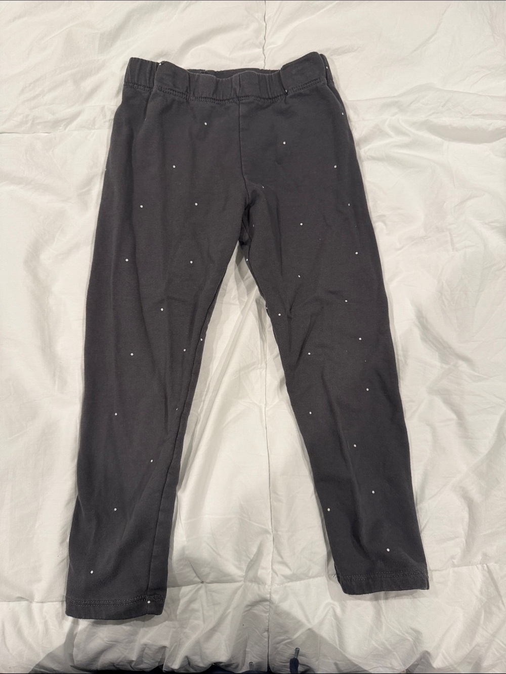 H&M Black Leggings with Tiny White Dot Print